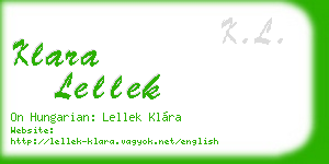 klara lellek business card